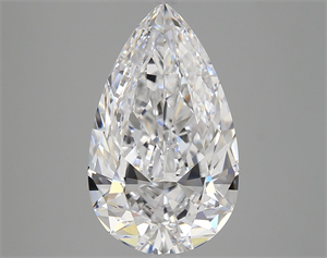 Picture of Natural Diamond 5.04 Carats, Pear with  Cut, D Color, FL Clarity and Certified by GIA