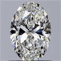 Natural Diamond 0.58 Carats, Oval with  Cut, F Color, SI2 Clarity and Certified by GIA