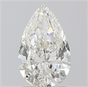 Natural Diamond 1.30 Carats, Pear with  Cut, H Color, SI2 Clarity and Certified by GIA