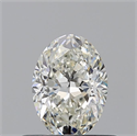 Natural Diamond 0.53 Carats, Oval with  Cut, I Color, VVS1 Clarity and Certified by GIA
