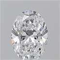 Natural Diamond 0.71 Carats, Oval with  Cut, D Color, VVS2 Clarity and Certified by GIA