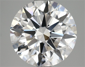 Picture of Lab Grown Diamond 2.68 Carats, Round with Excellent Cut, D Color, VS1 Clarity and Certified by GIA