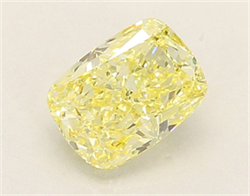 Picture of Lab Grown Diamond 1.66 Carats, CUSHION MODIFIED with  Cut, Fancy Yellow Color, VVS2 Clarity and Certified by IGI