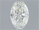 Natural Diamond 0.50 Carats, Oval with  Cut, H Color, SI1 Clarity and Certified by GIA