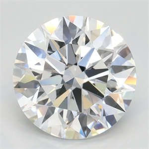 Picture of Lab Grown Diamond 3.06 Carats, Round with Ideal Cut, D Color, IF Clarity and Certified by IGI