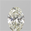 Natural Diamond 0.53 Carats, Oval with  Cut, J Color, VVS2 Clarity and Certified by GIA