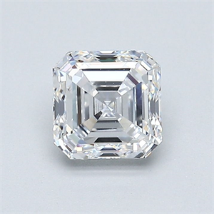 Picture of Natural Diamond 1.01 Carats, Asscher with  Cut, D Color, VS1 Clarity and Certified by GIA
