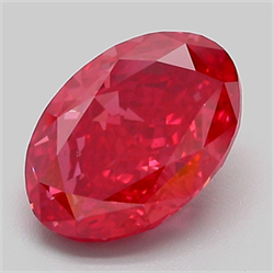 Picture of Lab Grown Diamond 2.55 Carats, Oval with  Cut, Fancy Vivid Pink Color, VVS2 Clarity and Certified by IGI