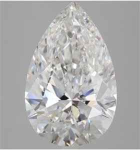 Picture of Natural Diamond 6.03 Carats, Pear with  Cut, E Color, VS2 Clarity and Certified by GIA