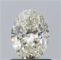 Natural Diamond 0.90 Carats, Oval with  Cut, K Color, VVS1 Clarity and Certified by GIA