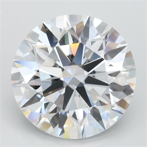 Picture of Lab Grown Diamond 3.80 Carats, Round with Ideal Cut, D Color, IF Clarity and Certified by IGI