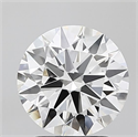 Lab Grown Diamond 2.04 Carats, Round with Ideal Cut, E Color, VVS1 Clarity and Certified by IGI