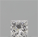Natural Diamond 0.50 Carats, Princess with  Cut, E Color, VVS2 Clarity and Certified by GIA