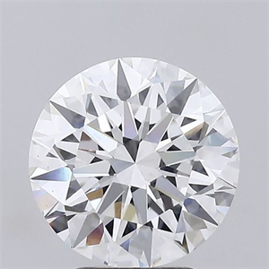 Picture of Lab Grown Diamond 3.70 Carats, Round with Excellent Cut, E Color, VVS2 Clarity and Certified by GIA