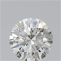 Natural Diamond 0.62 Carats, Round with Excellent Cut, G Color, IF Clarity and Certified by HRD