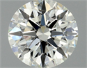 Natural Diamond 0.43 Carats, Round with Excellent Cut, J Color, VVS2 Clarity and Certified by GIA