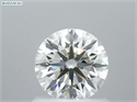 Natural Diamond 0.95 Carats, Round with Excellent Cut, H Color, VVS2 Clarity and Certified by GIA