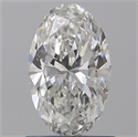 Natural Diamond 1.00 Carats, Oval with  Cut, F Color, SI1 Clarity and Certified by GIA