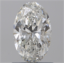 Natural Diamond 1.00 Carats, Oval with  Cut, F Color, SI1 Clarity and Certified by GIA