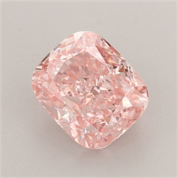 Picture of Lab Grown Diamond 1.63 Carats, Cushion with  Cut, Fancy Vivid Pink Color, VS1 Clarity and Certified by IGI