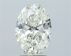 Picture of Natural Diamond 2.00 Carats, Oval with  Cut, K Color, SI2 Clarity and Certified by GIA