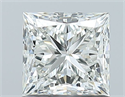 Natural Diamond 1.02 Carats, Princess with  Cut, I Color, VVS2 Clarity and Certified by GIA