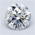 Natural Diamond 1.70 Carats, Round with Excellent Cut, D Color, VS1 Clarity and Certified by GIA