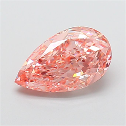 Picture of Lab Grown Diamond 2.52 Carats, Pear with  Cut, Fancy Vivid Pink Color, VS1 Clarity and Certified by IGI