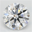 Lab Grown Diamond 3.11 Carats, Round with Ideal Cut, D Color, IF Clarity and Certified by IGI