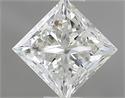 Natural Diamond 0.74 Carats, Princess with  Cut, H Color, VVS1 Clarity and Certified by IGI