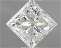 Natural Diamond 0.74 Carats, Princess with  Cut, H Color, VVS1 Clarity and Certified by IGI