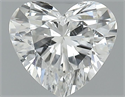 Natural Diamond 0.51 Carats, Heart with  Cut, G Color, SI2 Clarity and Certified by GIA
