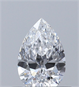 Natural Diamond 0.40 Carats, Pear with  Cut, D Color, VS2 Clarity and Certified by GIA
