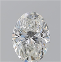 Natural Diamond 0.90 Carats, Oval with  Cut, G Color, SI1 Clarity and Certified by GIA
