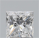 Diamante Natural 0.91 quilates, Princesa , Color E, claridad VVS2 y certificado GIA