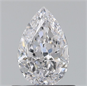 Natural Diamond 0.70 Carats, Pear with  Cut, D Color, VS1 Clarity and Certified by GIA