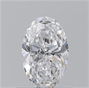 Natural Diamond 0.70 Carats, Oval with  Cut, D Color, SI1 Clarity and Certified by GIA