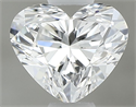 Natural Diamond 0.43 Carats, Heart with  Cut, D Color, VVS1 Clarity and Certified by GIA