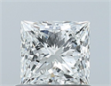 Natural Diamond 0.60 Carats, Princess with  Cut, F Color, VVS1 Clarity and Certified by GIA