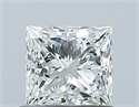 Natural Diamond 0.60 Carats, Princess with  Cut, F Color, VVS1 Clarity and Certified by GIA