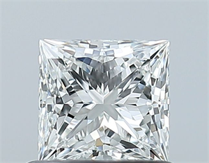 Picture of Natural Diamond 0.60 Carats, Princess with  Cut, F Color, VVS1 Clarity and Certified by GIA