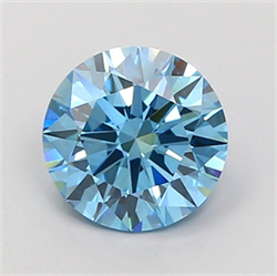 Picture of Lab Grown Diamond 2.06 Carats, Round with Ideal Cut, Fancy Vivid Blue Color, VS1 Clarity and Certified by IGI