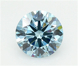 Picture of Lab Grown Diamond 2.52 Carats, Round with Ideal Cut, Fancy Vivid Blue Color, VVS2 Clarity and Certified by IGI