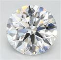 Lab Grown Diamond 2.65 Carats, Round with Ideal Cut, D Color, VVS1 Clarity and Certified by IGI