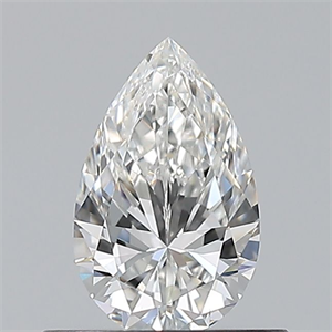Picture of Natural Diamond 0.50 Carats, Pear with  Cut, F Color, IF Clarity and Certified by GIA