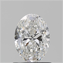 Natural Diamond 0.90 Carats, Oval with  Cut, F Color, SI1 Clarity and Certified by GIA