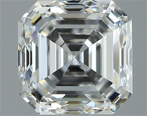 Foto Diamante Natural 2.50 quilates, Asscher , Color G, claridad VVS2 y certificado GIA de