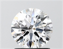 Lab Grown Diamond 1.25 Carats, Round with Ideal Cut, D Color, VVS2 Clarity and Certified by IGI