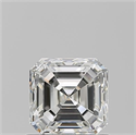 Natural Diamond 0.90 Carats, Asscher with  Cut, H Color, VVS2 Clarity and Certified by GIA