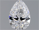 Natural Diamond 0.41 Carats, Pear with  Cut, D Color, VVS2 Clarity and Certified by GIA